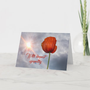 Poppy    -  With deepest sympathy Card Karte