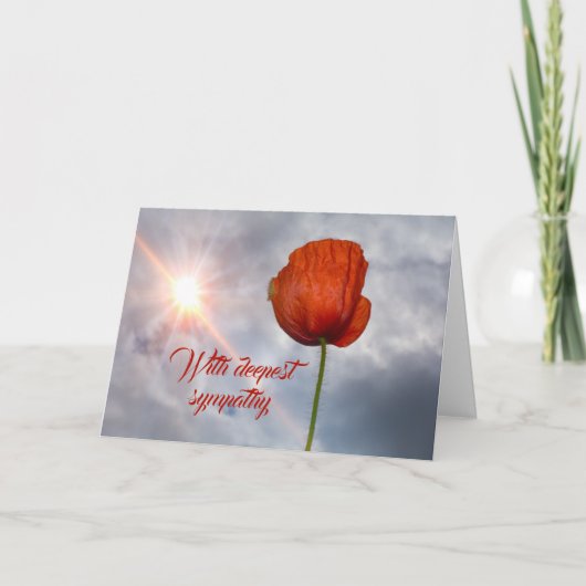 Poppy - With deepest sympathy Card Karte (Vorderseite)