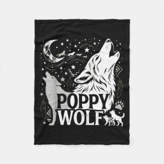 Poppy Wolf Geschenke Passende Familie Stamm Wölfe Fleecedecke