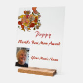 Poppy World's Best Mama Award Acrylschild (Winkel)