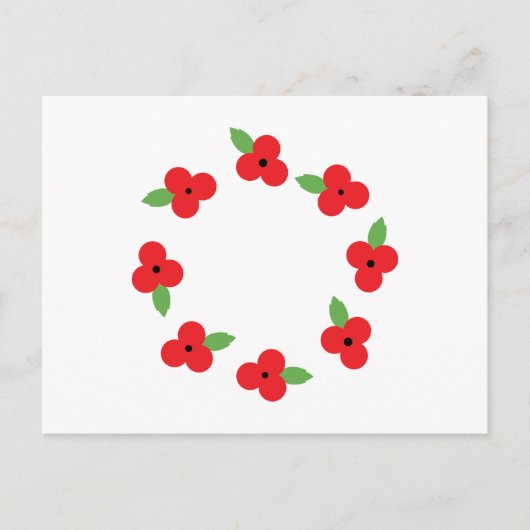 Poppy Wreath Postkarte (Vorderseite)