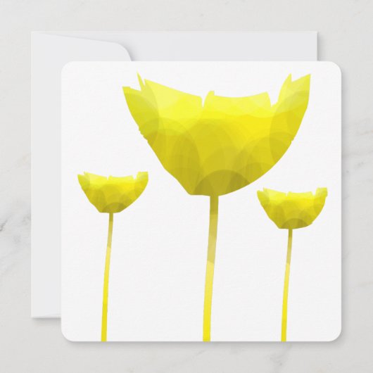 Poppy Yellow elegante Hochzeit Einladung (Rückseite)