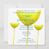 Poppy Yellow elegante Hochzeit Einladung (Vorderseite)