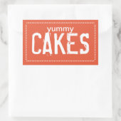 Poppy Yummy Cakes Rechteckiger Aufkleber (Tasche)