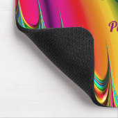 POPPY ~ Zany Hot Yellow, Blue, Green und Pink Mousepad (Ecke)