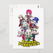 Poppycock Party Postkarte (Vorne/Hinten)
