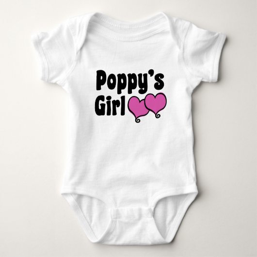 Poppy's Girl Baby Strampler (Vorderseite)