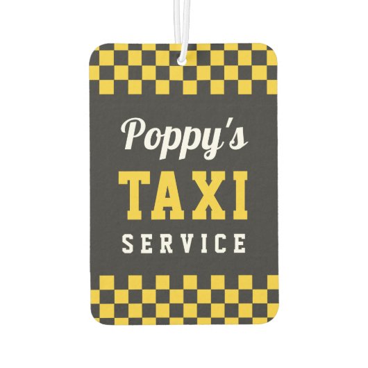 Poppy's Taxi Service | Niedliches Opfergeschenk Autolufterfrischer (Rückseite)