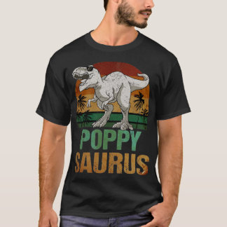 Poppysaurus T Rex Dinosaur Poppy Saurus Vintag T-Shirt