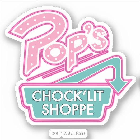 Pops Chock'Lit Shoppe Pink-Logo Aufkleber (Vorderseite)
