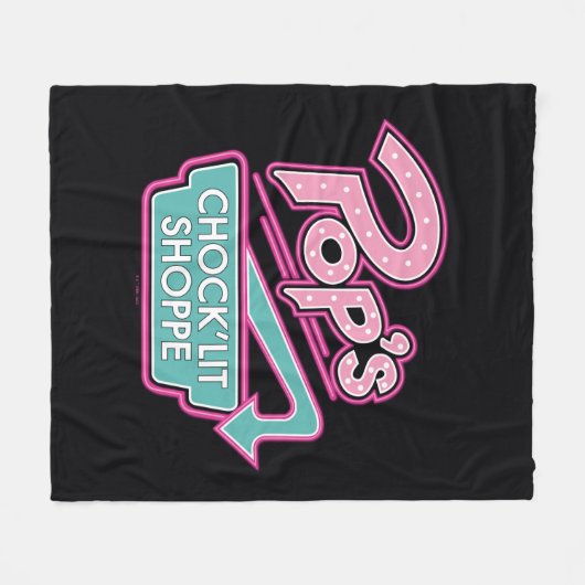 Pops Chock'Lit Shoppe Pink-Logo Fleecedecke (Vorderseite (Horizontal))