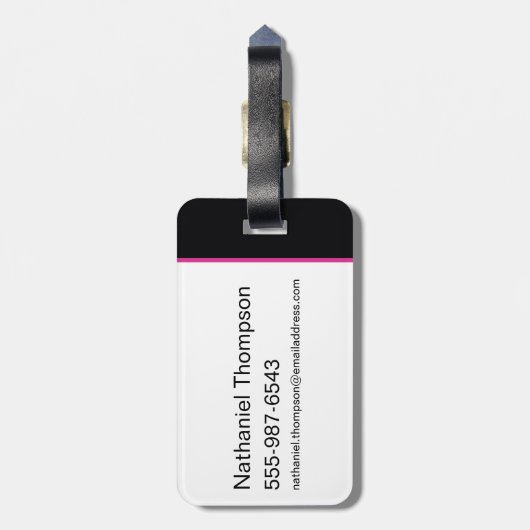 Pops Chock'Lit Shoppe Pink-Logo Gepäckanhänger (Rückseite vertikal)