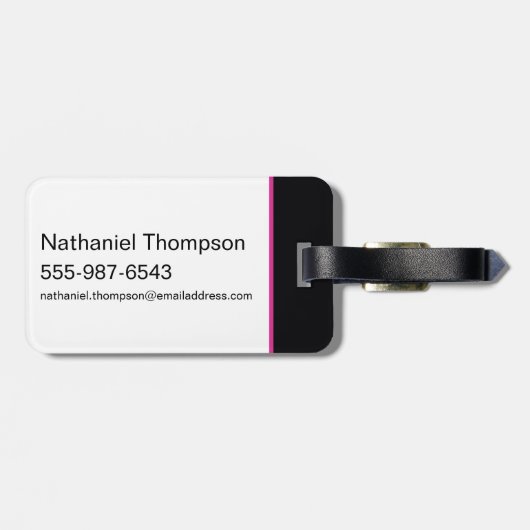 Pops Chock'Lit Shoppe Pink-Logo Gepäckanhänger (Rückseite horizontal)