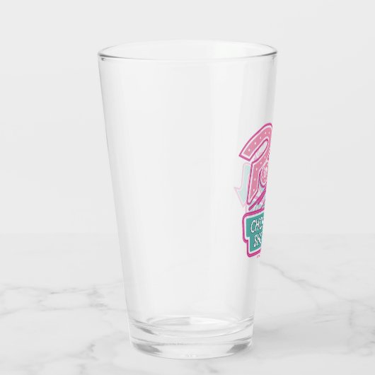 Pops Chock'Lit Shoppe Pink-Logo Glas (Rechts)