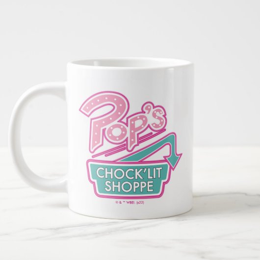 Pops Chock'Lit Shoppe Pink-Logo Jumbo-Tasse (Links)