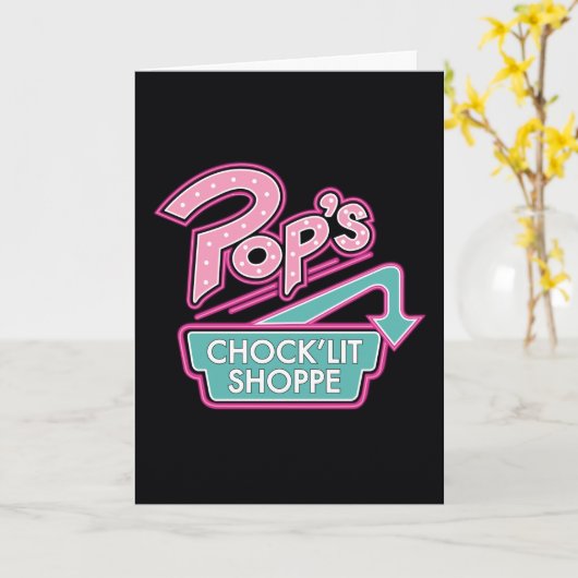 Pops Chock'Lit Shoppe Pink-Logo Karte (Gelbe Blume)
