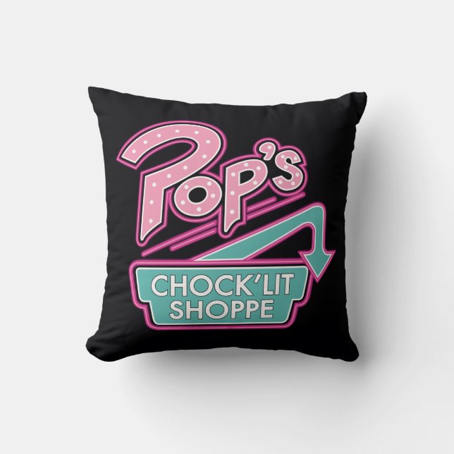 Pops Chock'Lit Shoppe Pink-Logo Kissen (Vorderseite)