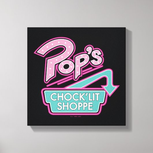 Pops Chock'Lit Shoppe Pink-Logo Leinwanddruck (Vorderseite)