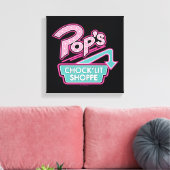 Pops Chock'Lit Shoppe Pink-Logo Leinwanddruck (Insitu (Wohnzimmer))