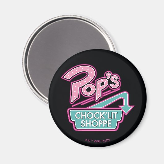 Pops Chock'Lit Shoppe Pink-Logo Magnet (Vorderseite/Rückseite)