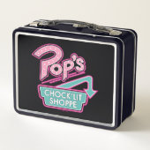 Pops Chock'Lit Shoppe Pink-Logo Metall Brotdose (Rückseite)