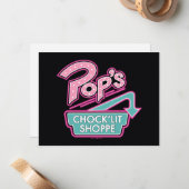 Pops Chock'Lit Shoppe Pink-Logo Mitteilungskarte (Vorderseite/Rückseite Beispiel)