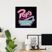 Pops Chock'Lit Shoppe Pink-Logo Poster (Heimbüro)