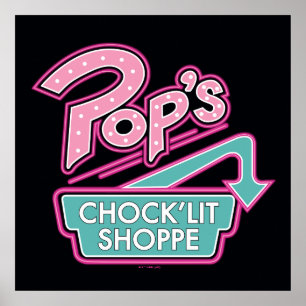 Pops Chock'Lit Shoppe Pink-Logo Poster