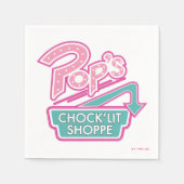 Pops Chock'Lit Shoppe Pink-Logo Serviette (Vorderseite)