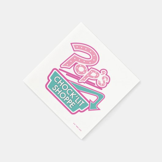 Pops Chock'Lit Shoppe Pink-Logo Serviette (Ecke)
