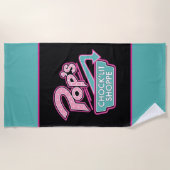 Pops Chock'Lit Shoppe Pink-Logo Strandtuch (Vorderseite)
