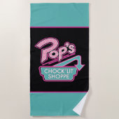 Pops Chock'Lit Shoppe Pink-Logo Strandtuch (Vorderseite)