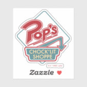Pops Chock'Lit Shoppe Rotes Logo Aufkleber (Blatt)