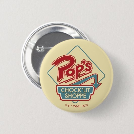 Pops Chock'Lit Shoppe Rotes Logo Button (Vorne & Hinten)