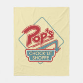 Pops Chock'Lit Shoppe Rotes Logo Fleecedecke (Vorderseite)
