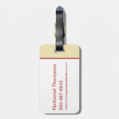 Pops Chock'Lit Shoppe Rotes Logo Gepäckanhänger (Rückseite vertikal)