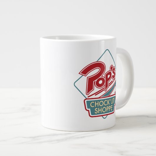 Pops Chock'Lit Shoppe Rotes Logo Jumbo-Tasse (Vorderseite Rechts)