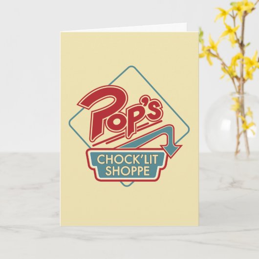 Pops Chock'Lit Shoppe Rotes Logo Karte (Gelbe Blume)