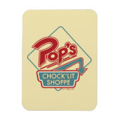 Pops Chock'Lit Shoppe Rotes Logo Magnet (Vertikal)
