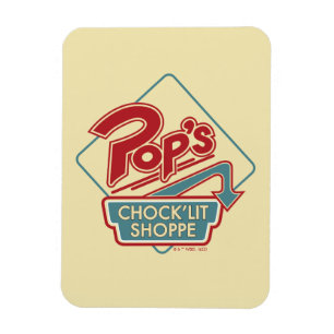 Pops Chock'Lit Shoppe Rotes Logo Magnet