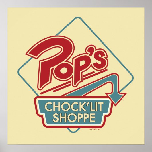 Pops Chock'Lit Shoppe Rotes Logo Poster (Vorne)