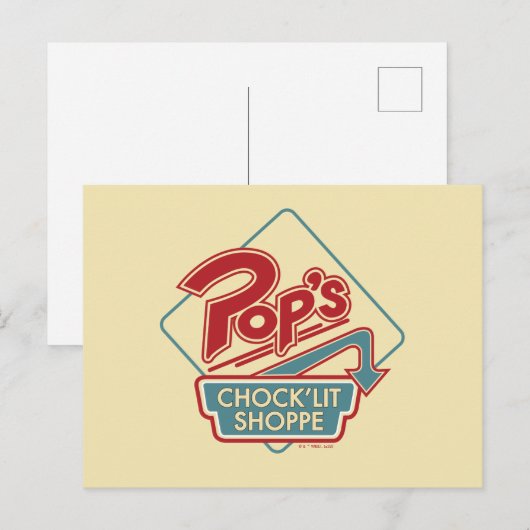 Pops Chock'Lit Shoppe Rotes Logo Postkarte (Vorne/Hinten)