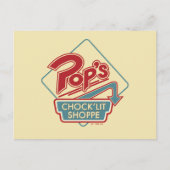 Pops Chock'Lit Shoppe Rotes Logo Postkarte (Vorderseite)