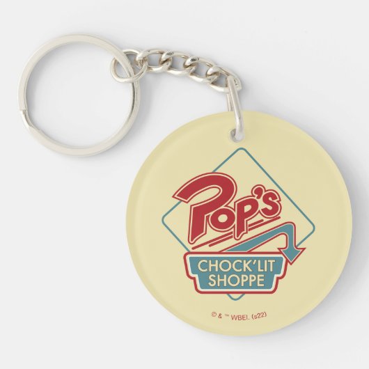 Pops Chock'Lit Shoppe Rotes Logo Schlüsselanhänger (Vorderseite)