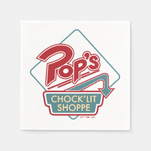 Pops Chock'Lit Shoppe Rotes Logo Serviette