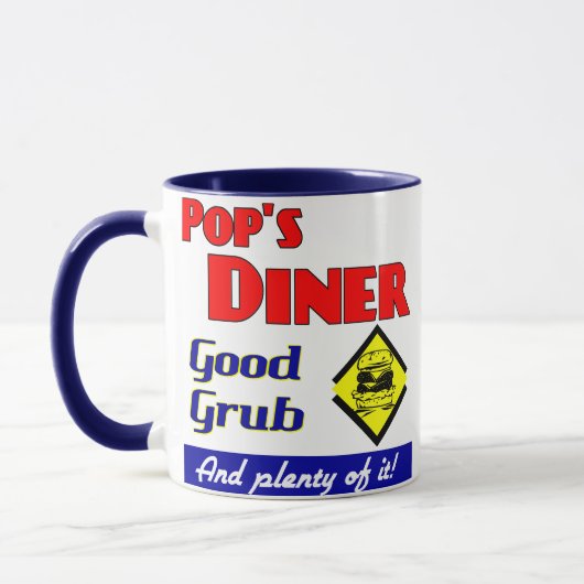 Pops Diner Kitchen Art Kaffeetasse (Links)