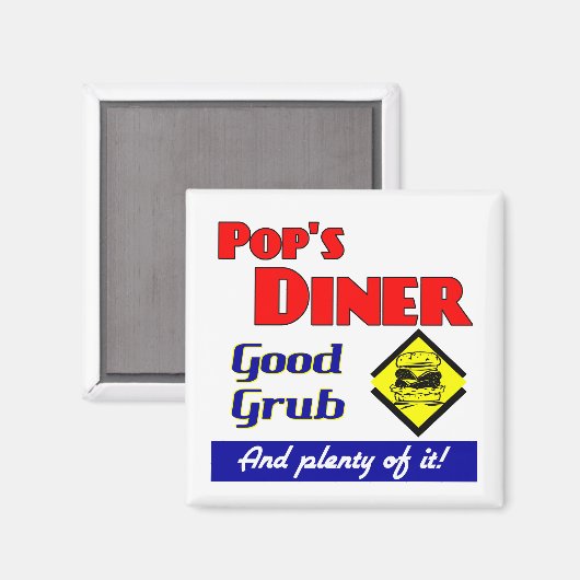 Pops Diner Kitchen Art Magnet (Vorderseite/Rückseite)