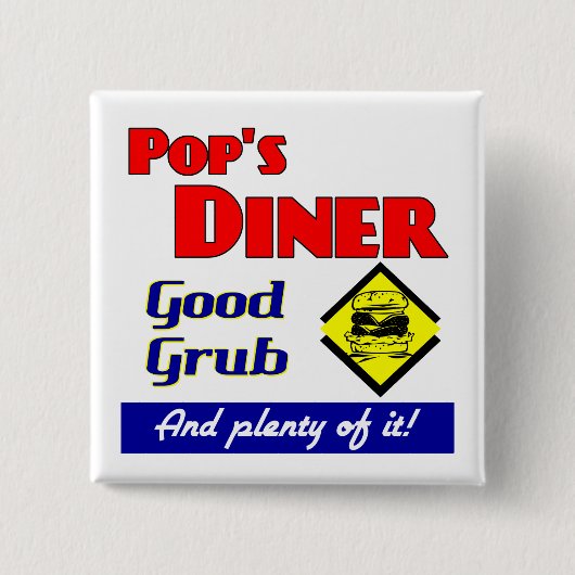 Pops Diner Kitchen Schaltfläche Button (Vorderseite)
