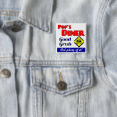 Pops Diner Kitchen Sprichwort Pinback Button (Beispiel)