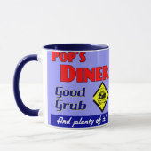 Pops Diner Retro Art Kaffee Tasse (Links)